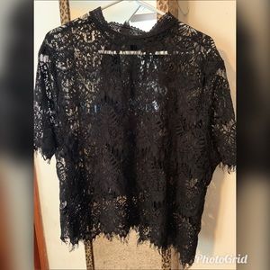 Black lace top